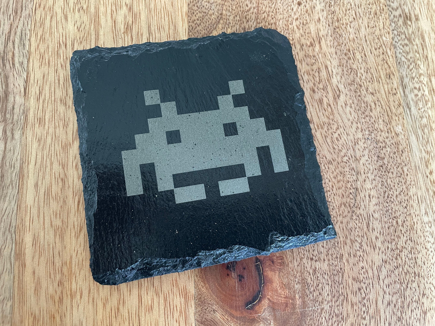 Space Invaders Slate Coaster Set / Retro Arcade Games FREE SHIPPING