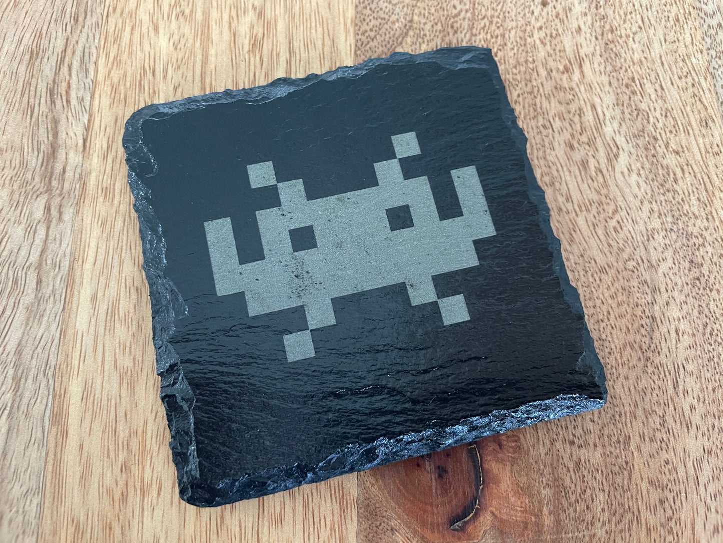 Space Invaders Slate Coaster Set / Retro Arcade Games FREE SHIPPING