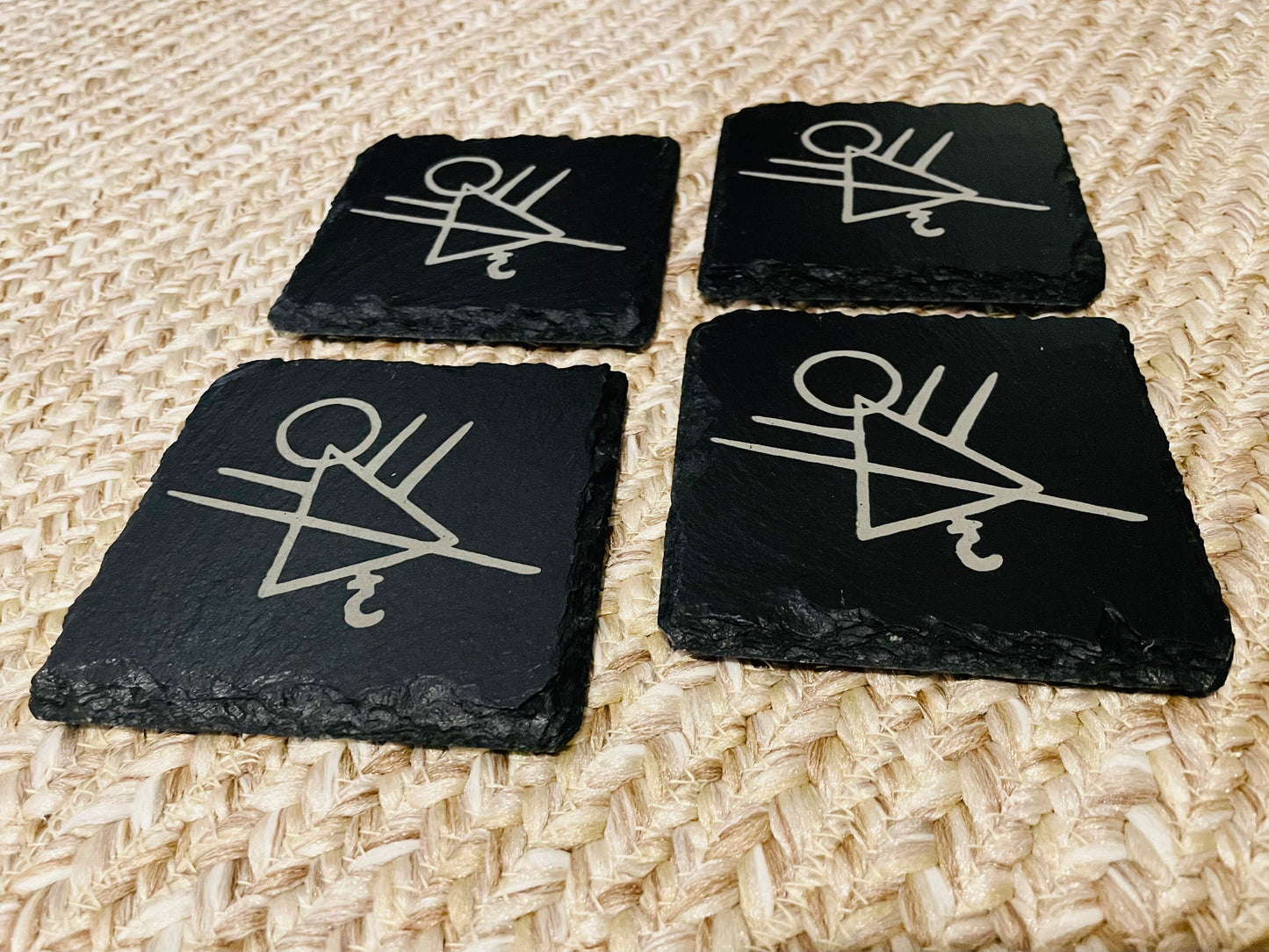 Yellowjackets Rune Symbol Slate Coaster Set / TV Show Inspired / Cannibals / 90s / Antler Queen / Pit Girl / Christina Ricci