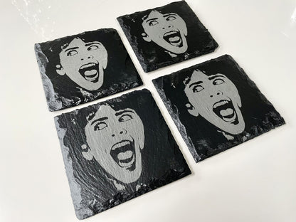 Sleepaway Camp Angela Baker Coaster Set - Horror / Cult Classic / Felissa Rose / 1980's Horror Movies FREE SHIPPING