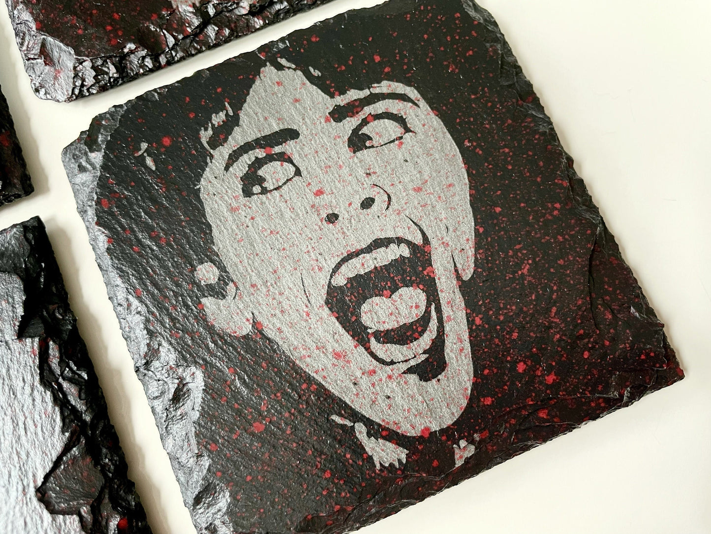 Sleepaway Camp Bloody Variant Coaster Set - Angela Baker / Horror / Cult Classic / Felissa Rose / 1980's Horror Movies FREE SHIPPING