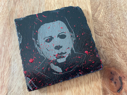 Movie Maniac Slasher Coasters - BLOODY VARIANT! Freddy Krueger, Jason Voorhees, Michael Myers / Halloween / Nightmare / Friday The 13th