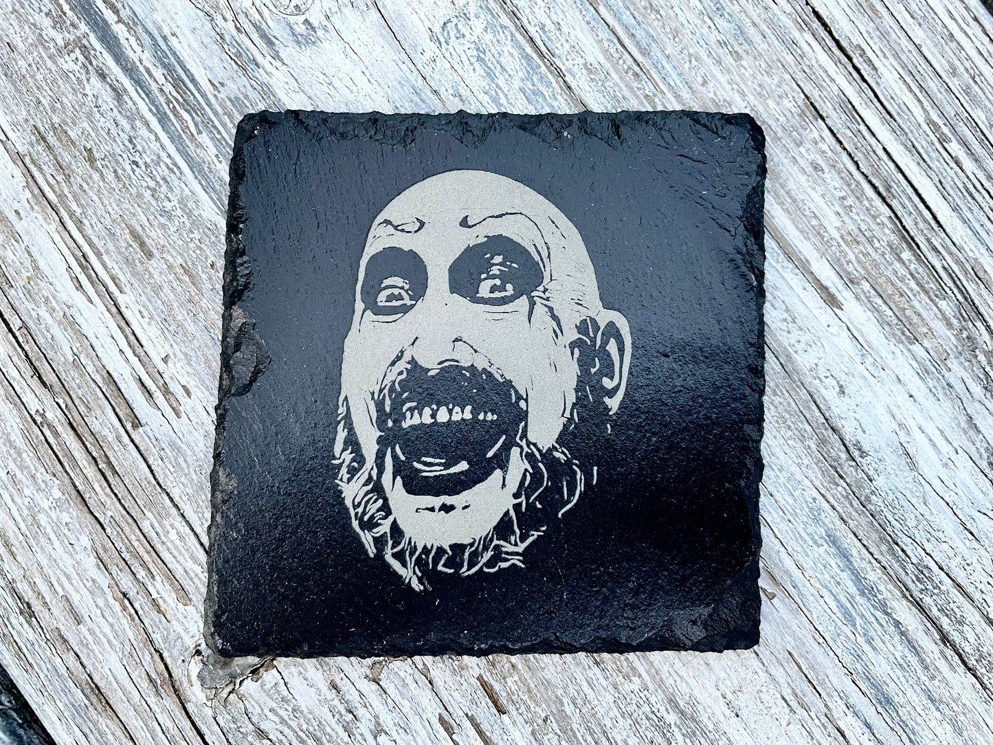 House of 1000 Corpses Slate Coaster Set  / Horror Movie Art / Captain Spaulding / Baby Firefly / Otis Firefly / Rob Zombie / Devils Rejects