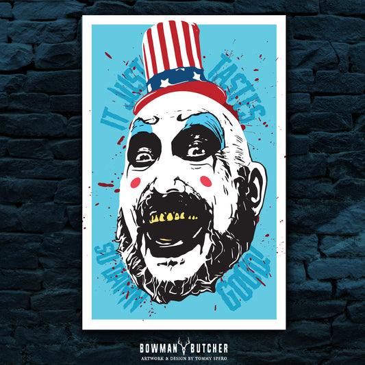 Captain Spaulding Art Print / House of 1000 Corpses / Rob Zombie / Sid Haig