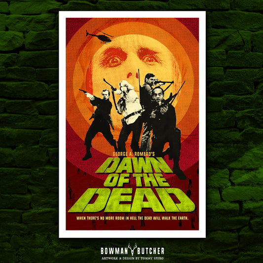 George A. Romero's Dawn Of The Dead - Alternative Movie Poster / 70s Horror Movies / Tom Savini / Zombie Movie / Night of The Living Dead