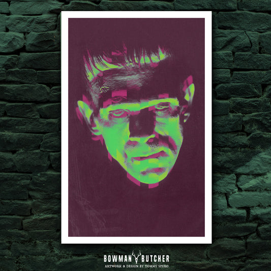 Frankenstein's Monster Abstract  Art Print / Classic Horror / Gifts for Horror Fans / Boris Karloff