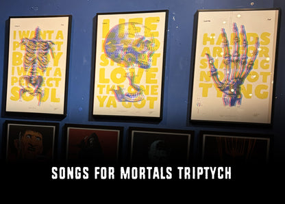 Songs for Mortals Triptych  - 3 Framed 13x19 Art Prints