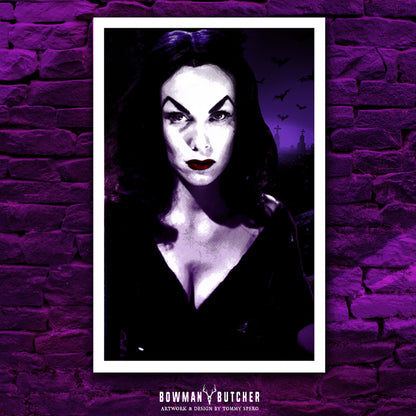 Vampira - Art Print / Goth Girl / Vampire Girl / Universal Monsters / Classic Monsters / Maila Nurmi / Classic Horror