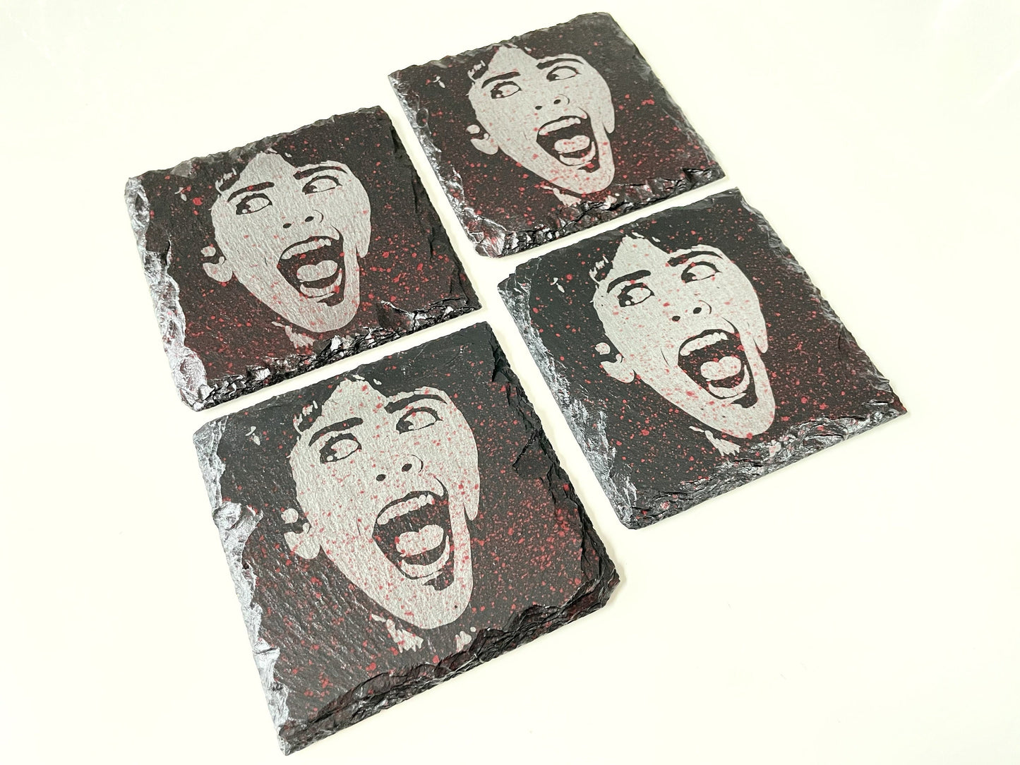 Sleepaway Camp Bloody Variant Coaster Set - Angela Baker / Horror / Cult Classic / Felissa Rose / 1980's Horror Movies FREE SHIPPING