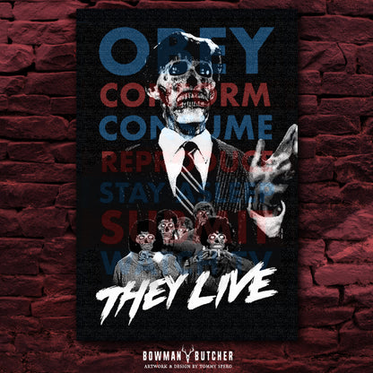 They Live 24x36 Print on Canvas